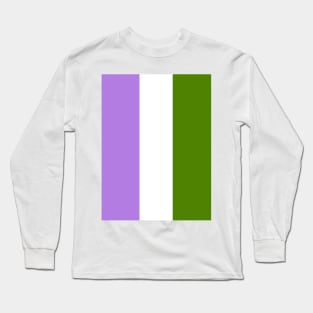 Proud Genderqueer Pride Flag (Proud LGBTQ+ Community Pride Flag) Long Sleeve T-Shirt